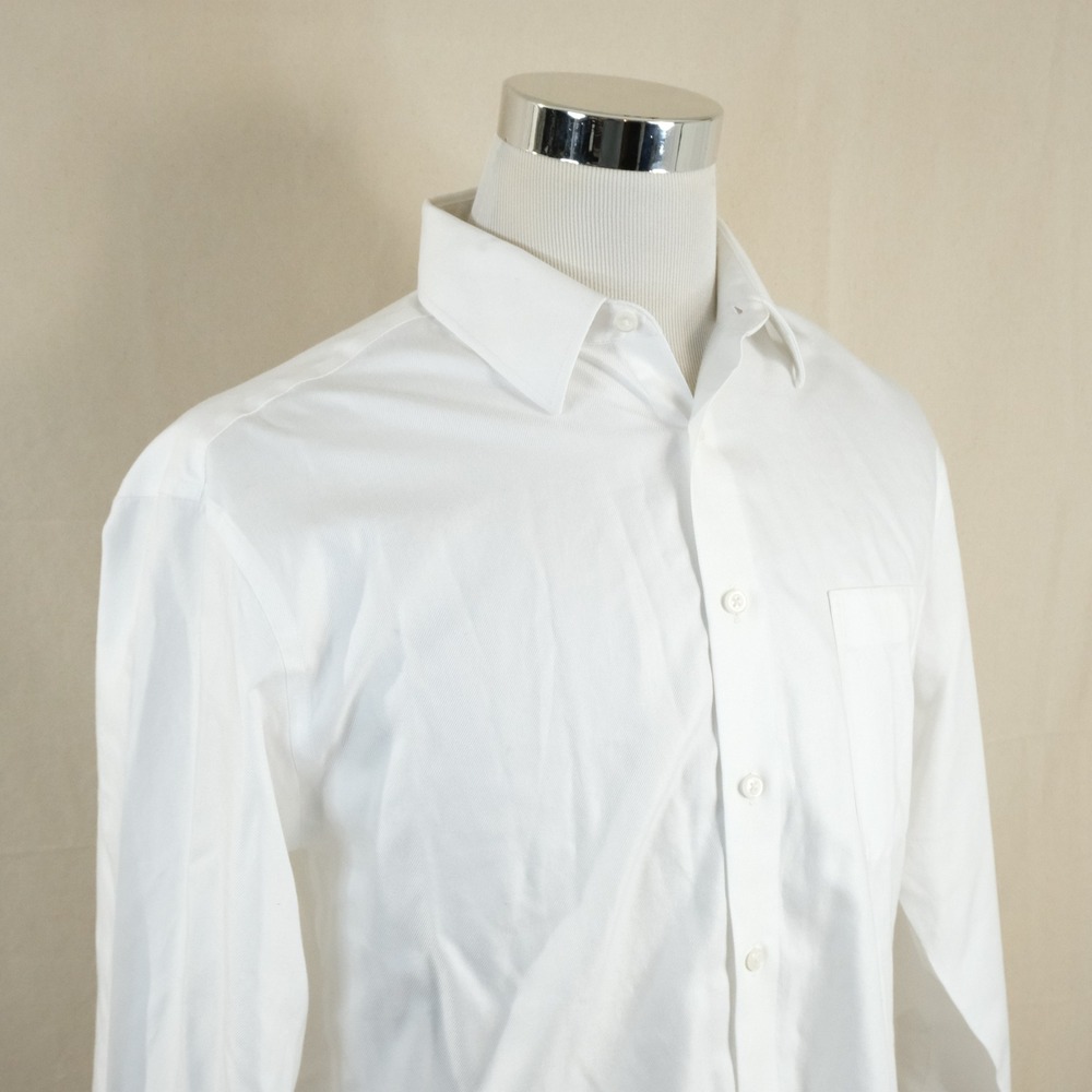 Jos. A. Bank Reserve 16.5 32/33 Slim Fit Dress Shirt White 100% Cotton Mens